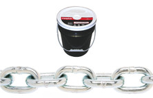 Campbell 0181423 1/4" Grade 43 High Test Chain, Blu-Krome, 150' per Round Pail