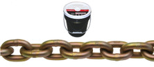 Campbell 0510613 3/8" Grade 70 Transport Chain, Yellow Chromate, 75' per Round Pail