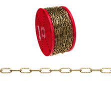 Campbell 0714017 #40 Hobby/Craft Dimpled Decorator Chain, Brass Plated, 197' per Reel