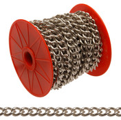 Campbell 0719027 #90 Hobby/Craft Twist Chain, Nickel Plated, 82' per Reel