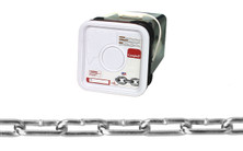 Campbell 0335026 5/0 Straight Link Coil Chain, Blu-Krome, 140' per Square Pail