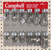 Campbell 0720057 Display, 12" x 12" Spring Snaps and Quick Links Assortment