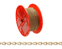 Campbell 0721667 #16 Double Jack Chain, Brass Glo, 200' per Reel