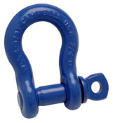 Campbell 5410405 1/4" Anchor Shackle, Screw Pin, Forged Carbon Steel, Painted Blue, Bulk