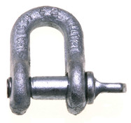Campbell 5430635 3/8" Chain Shackle, Screw Pin, Forged Carbon Steel, Galvanized, Bulk