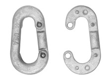 Campbell 5206235 3/4" Pear Shaped Connecting Link, Forged Carbon Steel, Galvanized, Bulk