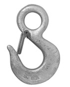 Campbell 3914805 #28 Latched Eye Hoist Hook, 4 Ton, Drop Forged Steel, Self Colored