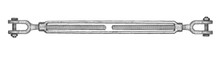 Campbell 6250510 5/8" x 9" Jaw & Jaw Turnbuckle, Forged Carbon Steel, Galvanized, Bulk