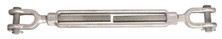 Campbell 6250533 1-1/2" x 18" Jaw & Jaw Turnbuckle, Forged Carbon Steel, Galvanized, Bulk