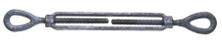Campbell 6250324 1" x 24" Eye & Eye Turnbuckle, Forged Carbon Steel, Galvanized, Bulk