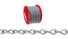 Campbell AW0801227 #12 Single Steel Jack Chain, Blu-Krome, 200' per Reel