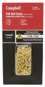 Campbell C0713617 #36 Hobby/Craft Ball Chain w/Connector, Brass, 6' per Card