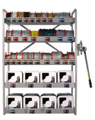 Campbell D0720141 Display, 4' Wide, Square Chain Pails, Chain and Cable Reels Assortment