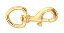 Campbell T7625114 #225B 3/4" Bolt Snap, Round Eye, Swiveling, Solid Bronze, UPC Tagged