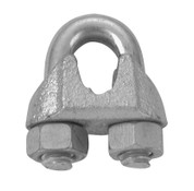 Campbell T7670419 3/32" - 1/8" Wire Rope Clip, Malleable, Galvanized, Import, UPC Tagged