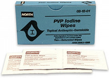 021201X North Individually Sealed PVP Iodine Antispetic Wipes (10 Per Box)