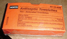 021635MD North 8" X 5" Antimicrobial Antiseptic Towelettes