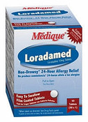 Medique Loradamed Non-Drowsy 24-Hour Allergy Relief Tablets (1 Per Package, 50 Packages Per Box)