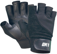 OK-1 OK-530 Half Finger, Foam Padded Palm, Lifter's Glove (01O-01142)