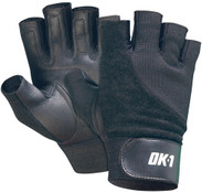 OK-1 OK-530 Half Finger, Foam Padded Palm, Lifter's Glove (01O-01145)