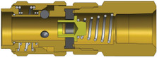 Dixon 2AF1-B 1/4" HI-PRESS COUPLER, 1/8" NPTF Body Material: BRASS Body Size: 1/4"