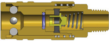 Dixon 2LM2-B Lincoln Coupler, 1/4" M-NPT, Brass Body Material: BRASS Body Size: 1/4"