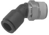 DIXON 31135614 Legris Push-In 45 Deg Male Elbows,Nylon/Nickel-Plated Brass
