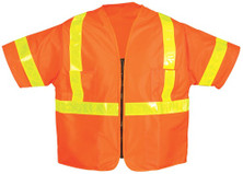 OK-1 OK-SVO3L-04 ANSI Class II Zipper Surveyor Vest with Sleeves Size:4XL (56-64")