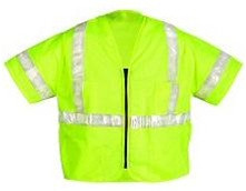 OK-1 OK-SVL3M-04 ANSI Class III Zipper Surveyor Vest with Sleeves Size:XL (42-46")