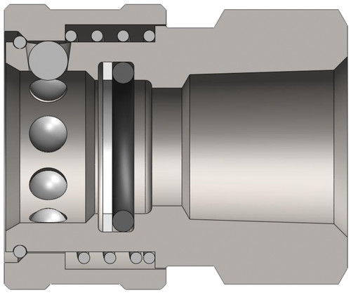 Dixon 6VBF6-SS-E 3/4" H-COUPLER, 3/4" BSPP, 316SS, U Body Material: 316 STAINLESS Body Size: 3/4"