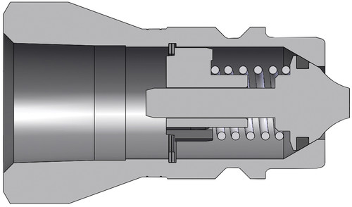 Dixon AG8F8-PV 1" AG NIPPLE, 1" NPTF STEEL POPPET Body Material: STEEL Body Size: 1"