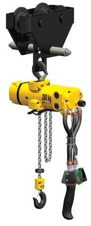 Ingersoll-Rand CL250K-2C10-C6UT Air Chain Hoist, 550Lb, MBH 11.5In, Trolley
