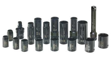 Ingersoll-Rand SK4M18 Impact Socket Set, 1/2 Dr, 6 Pt, 18 Pc
