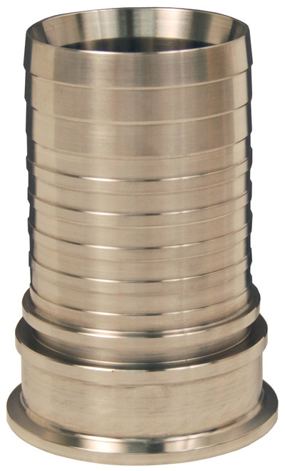 Dixon CSSR250 2-1/2" 316SS Sanitary Crimp Stem Clamp End x Hose Shank