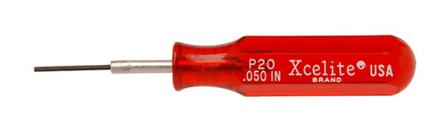 Xcelite P20 .050" x 3 1/2" Compact Hex Socket Screwdriver, Red Handle