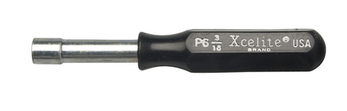 Xcelite P6 3/16" x 3 1/2" Compact Standard Nutdriver, Black Handle