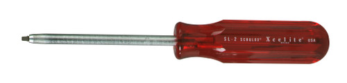 Xcelite SL2V No. 2 x 3 1/2" Scrulox Type Screwdriver, Red Handle