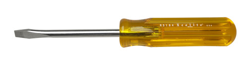 Xcelite R5164 5/16" x 4" Regular Round Blade Screwdriver, Amber Handle