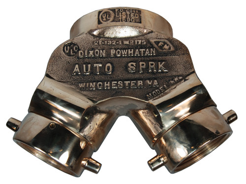 Dixon DCS4025F-P STRAIGHT 4 FNPT X 2-1/2 FNST DBL CLAPPER SIAMESE-POLISHED