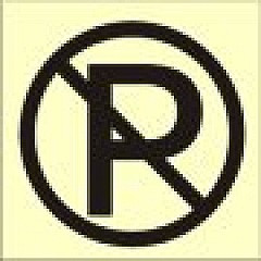 CH Hanson 12417 No Parking Sym, 15.5'' dia. Safety Sign Stencil