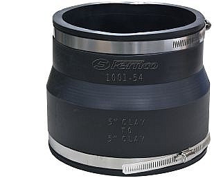 Fernco 1001-86WC Flexible Coupling, 8"x6", Clay to Clay, Sold 2/Pack