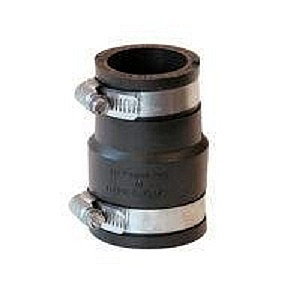 Fernco 1056-150/125 Flexible Coupling, 1-1/2"x1-1/4", Cast Iron/Plastic to Cast Iron/Plastic