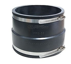 Fernco 1003-55 Flexible Coupling, 5"x5", Clay to Asbestos Cement Fibre/Ductile Iron, Sold 6/Pack