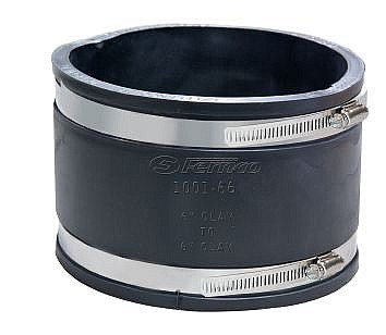 Fernco 1051-66 Flexible Coupling, 6"x6", Sold 2/Pack