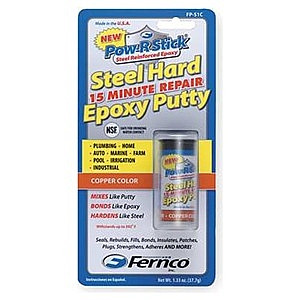 FP-S1C Pow-R Stick, 1.33 oz epoxy putty, Copper Color