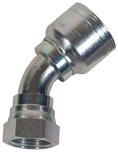 Dixon FJC45-16-16 Nominal Smooth Bore 45 Deg Fem JIC for -16 PTFE Hose (CS) 1" Thd