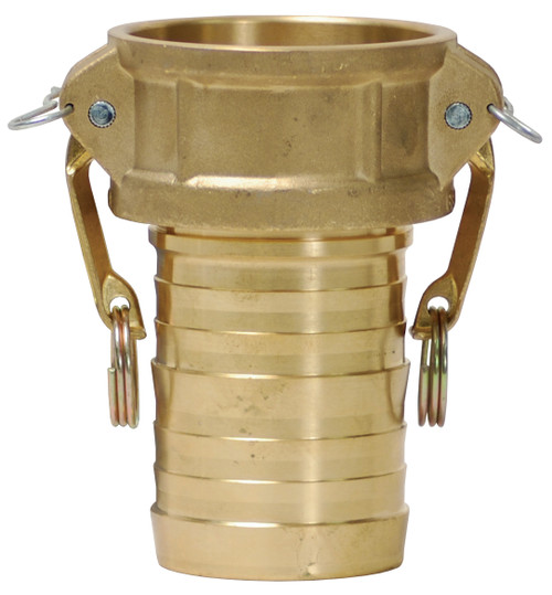 Dixon G100-C-BRCR 1" Global Brass Type C Fem Coupler x Machined Hose Shank, Crimp Style