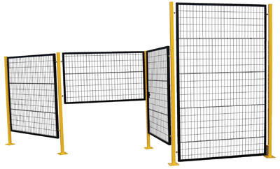 Vestil APG-P6-L Adjustable Perimeter Guard Systems - In-Line Post