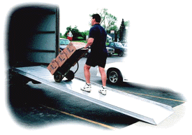 Vestil AWR-28-8A Aluminum Walk Ramp, 28 In. Wide/26 In. Usable, Capacity (lbs): 1650