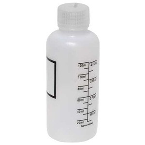 Vestil BTL-N-4-LBL Standard Cap Graduated Bottle With Label, 4 oz
